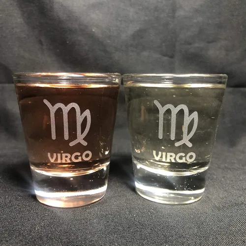 Vista 8 de Juego de 2 vasos de chupito de signos del zodiaco Aries Leo Cáncer Piscis Escorpio Tauro Sagitario Géminis Virgo Libra Capricornio Acuario (AQUARIUS)