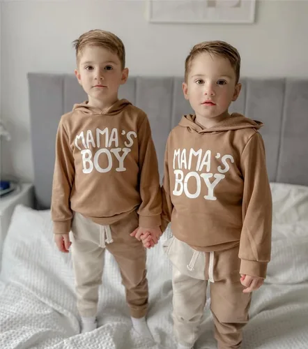 Vista 2 de Mamas - Ropa para niños pequeños, sudadera con capucha para otoño e invierno