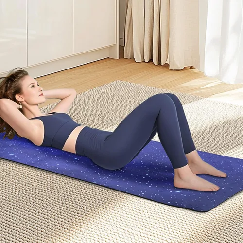 Vista 8 de Tapete de yoga, tapete de yoga con diseño antideslizante, tapete profesional de TPE para ejercicio, 72 x 24 pulgadas, tapete de entrenamiento