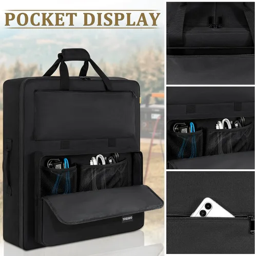 Vista 5 de Bolsa de viaje para panel solar, bolsa de almacenamiento portátil para panel solar compatible con Jackery SolarSaga 100 W, 200 W, 100 X, funda