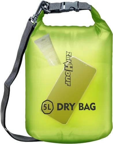 Vista 16 de Bolsa impermeable de almacenamiento transparente con tapa enrollable - Bolsa seca de 2 l/5 l/10 l/20 l, adecuada para viajes, natación, kayak Blanco