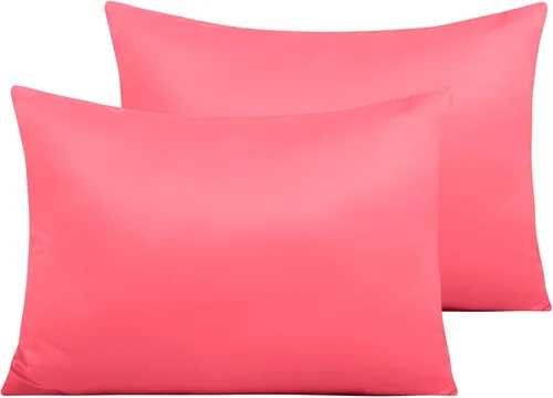 Vista 9 de NTBAY Fundas de almohada de satén con cremallera para cabello y piel, juego de 2 fundas de almohada estándar de lujo con cremallera oculta, 20 x 26
