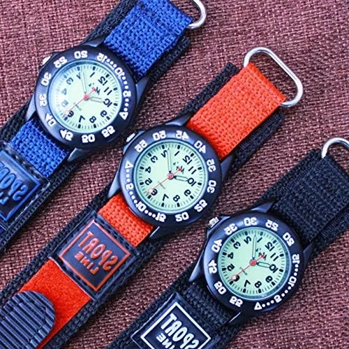 Vista 7 de Sport Watch for Men Women Analog Quartz Watch Luminous Military Nylon Strap Hook Loop Wrist Watch Unisex for TeenagersStudentsAdult