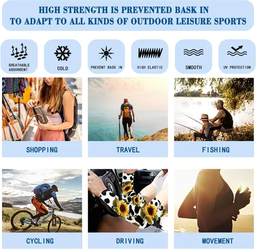 Vista 61 de CLOHOMIN Mangas para brazos, protección solar, mangas de compresión, cubierta de tatuaje para mujeres y hombres, manga deportiva atlética refrescante