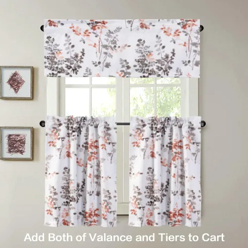 Vista 6 de H.VERSAILTEX Cenefa para ventanas de cocina, baño, sala de estar, dormitorio, cenefa opaca con aislamiento térmico y bolsillo para barra, 52