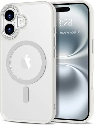 Vista 238 de Anuck - Funda magnética para iPhone 11 compatible con MagSafe, carcasa trasera mate translúcida dura, borde de TPU, delgada, resistente a impactos