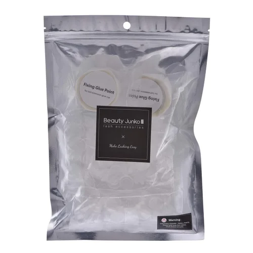 Vista 5 de Taza de anillo de pegamento para pestañas [200 unidades] con 2 ranuras para suministros de extensión de pestañas, copa de anillo de flor con 2