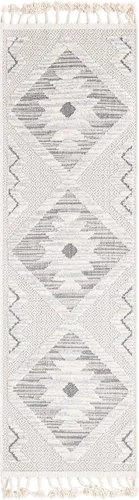 Vista 3 de Unique Loom Arlo Collection - Alfombra Kai (Runner 2' 0" x 6' 0", beige arenoso/gris)