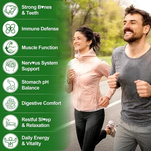 Vista 3 de Gomitas liposomales de carbonato de magnesio de 500 mg - Suplemento de magnesio con Ashwagandha, L-teanina, calcio y vitamina D3 para apoyo muscular