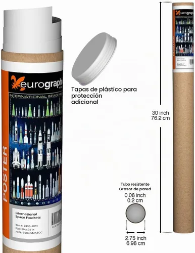 Vista 3 de Cohetes Espaciales Internacionales, póster de 36 x 24 pulgadas por Eurographics