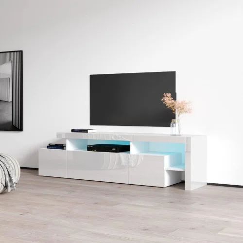 Vista 3 de Meble Furniture Indisio - Soporte de TV moderno de 73 pulgadas