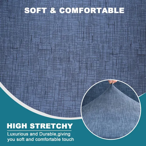 Vista 3 de KRFOONN Funda de sofá de 4 piezas con estampado para sofás de 3 cojines, funda elástica con 3 fundas de cojín separadas, protector de muebles