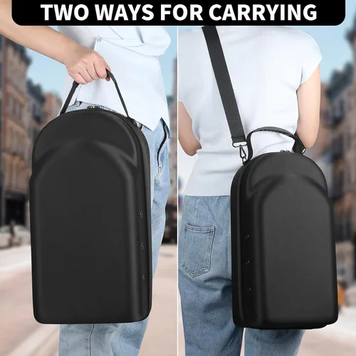Vista 5 de GERMUN Funda rígida para gorra de béisbol, funda de viaje con correa ajustable para el hombro, funda para 12 gorras de béisbol, perfecta para viajes