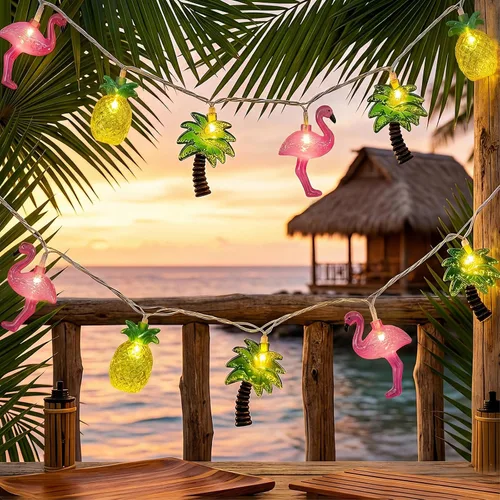 Vista 15 de Guirnalda de 10 luces LED con forma de paleta, helado multicolor con 10 mini bombillas LED, luces de hadas para interiores y exteriores