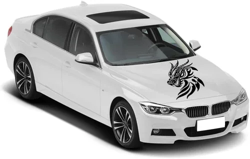 Vista 5 de Dragon Head Graphics - Adhesivo de vinilo autoadhesivo para capó de automóvil, accesorios de decoración de capó de automóvil, 31.49 x 19.68