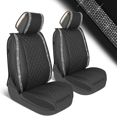 Vista 30 de MotorBox Meridian Series - Fundas de asiento de piel napa, fundas clásicas de asiento delantero, de piel sintética de alta calidad, color beige