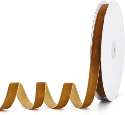 Vista 14 de Cinta de terciopelo negro de 1-1/2 pulgadas x 20 yardas, ideal para envolver regalos, hacer lazos para el pelo, coronas, decoración de boda y fiesta