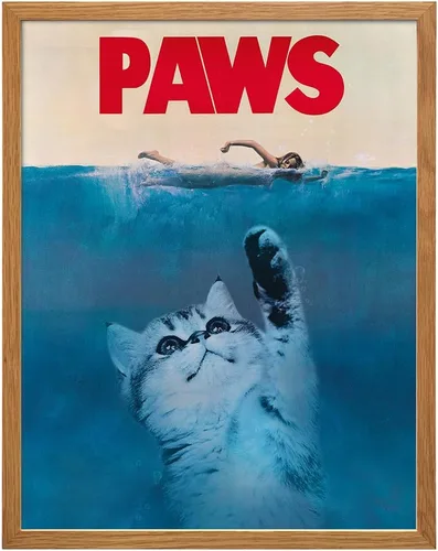 Vista 10 de Arte y decoración de pared de gatos, regalos divertidos para amantes de los gatos para mujeres, bonito póster de gatito de 8 x 10 pulgadas