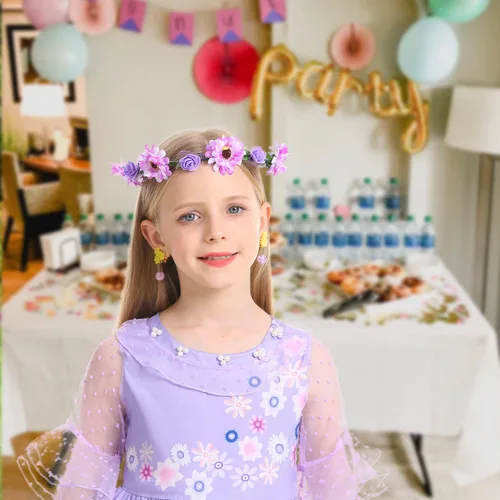 Vista 4 de Mirabel Encanto Costume Dress For Girls Halloween Birthday Party Outfit Cosplay Dress for Kids