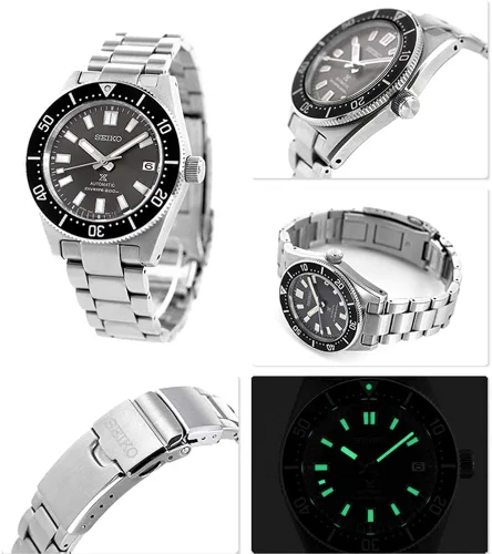 Vista 3 de Seiko Prospex 1965 62MAS Reedición Divers Recreation Reloj automático zafiro esfera gris SPB143J1 plateado Buceador reloj automático