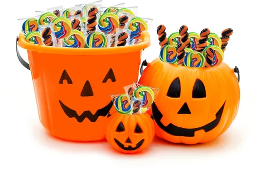 Vista 4 de Fruidles Paleta variada de remolinos de Halloween, sabor a fruta mixta, envuelta individualmente (paquete de 12)