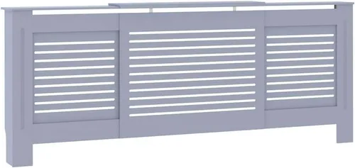 Vista 13 de vidaXL Cubierta del radiador, gabinete de cubierta de calentador de diseño de listones con estante de almacenamiento superior, ocultar tubos Marrón