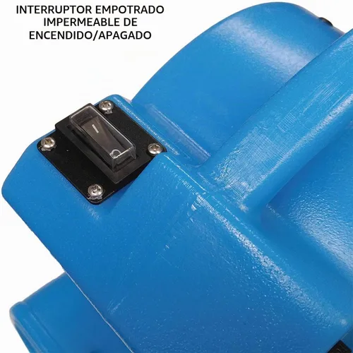 Vista 3 de Secadora de tapete BlueDri Jetster 1/3 HP Air Mover con pieza para tapete, rojo