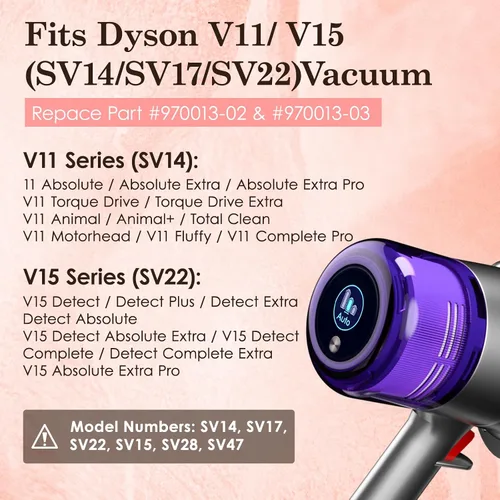 Vista 2 de Paquete de 3 filtros V11 de repuesto para Dyson, filtros de vacío compatibles con Dyson V11 Animal Torque Drive Complete V15 Detect Cordless Vacuum
