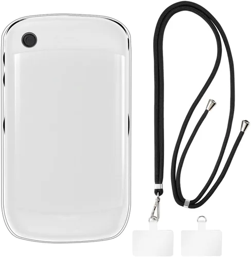 Vista 10 de Funda y cordón para BlackBerry 8520 Curve - transparente+negro Funda transparente + cordón negro