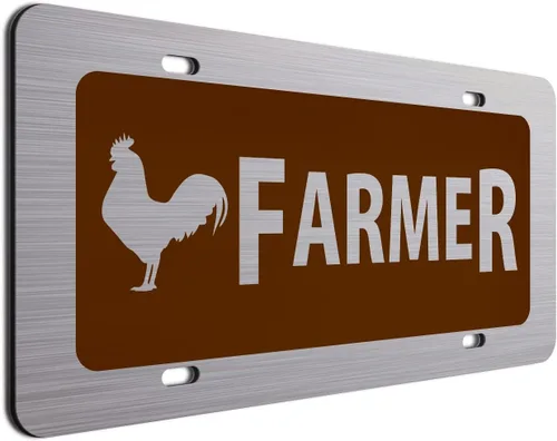 Vista 13 de Placa de matrícula de gallinero Regalo para agricultor Divertidos platos de tocador