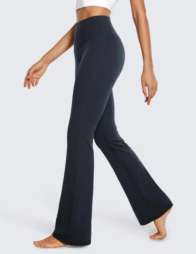 Vista 3 de CRZ YOGA Butterluxe - Leggings acampanados de cintura alta para mujer de 32 pulgadas, pantalones de yoga de pierna ancha con bolsillos, suaves