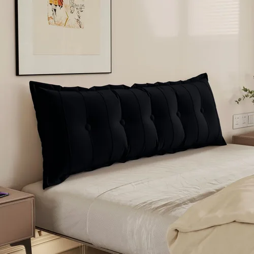 Vista 11 de WOWMAX Almohada rectangular para cabecero, almohada para respaldo de cama, almohada para sentarse en la cama, almohada de apoyo para la espalda