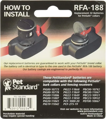 Vista 5 de PetSafe - Baterías de repuesto compatibles con RFA-188 (paquete de 5)
