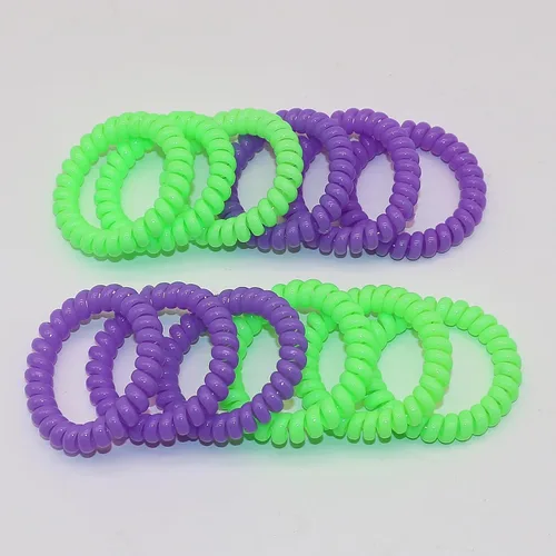 Vista 5 de Pulseras sensoriales elásticas en espiral para niños y niñas, paquete de 12, pulseras para niños pequeños, ayuda divertida para el habla