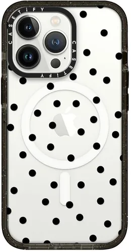 Vista 156 de CASETiFY Funda Impact para iPhone 13 [Protección contra caídas de grado militar 4X de 8.2 pies/Compatible con Magsafe] - #1 Mom - Transparente