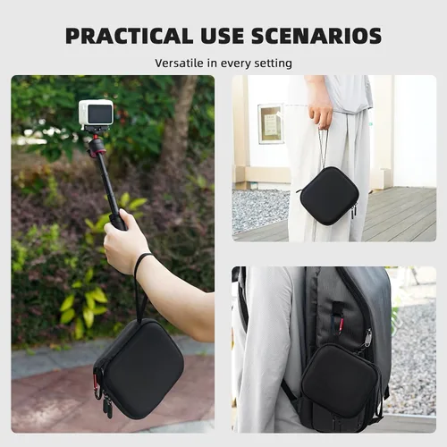 Vista 6 de BRDRC Funda de transporte para accesorios Insta 360 GO 3S / GO 3, bolsa de almacenamiento, funda protectora rígida para Insta360 GO 3S / GO3