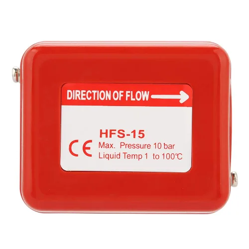 Vista 9 de HFS-15 Interruptor de flujo de agua de paleta, 1/2 pulgada, 220VCA 15A, latón y acero inoxidable, para sistemas de tratamiento de agua y sistemas