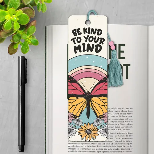 Vista 2 de Be Kind to Your Mind Premier Bookmark Papelería