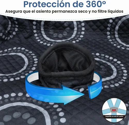 Vista 5 de COOLBEBE - Protector de asiento de coche impermeable para entrenamiento para ir al baño, color negro