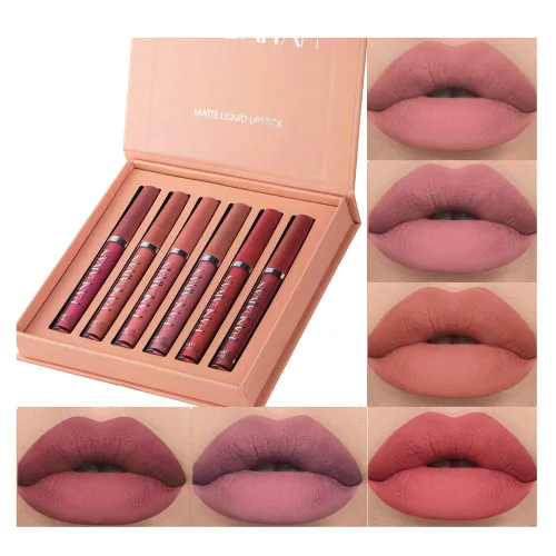 Vista 21 de BestLand Juego de 3 lápices labiales líquidos rojos atrevidos, seductores, brillo de labios mate de larga duración, impermeable, alto pigmento a