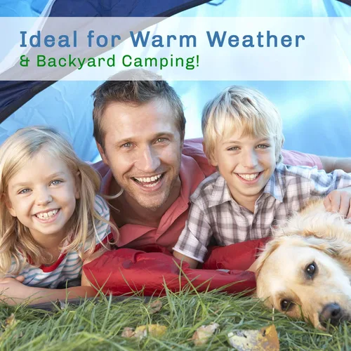 Vista 13 de Lightweight Sleeping Bag - Carrying Bag with Compression Straps Included - for Adults, Kids, Camping, Backpacking, and Sleepovers by Wakeman Outdoors