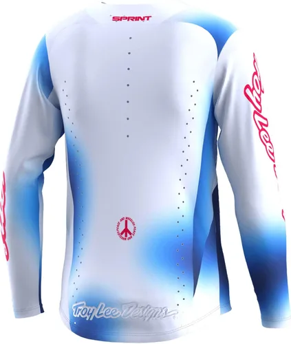 Vista 2 de Troy Lee Designs Camiseta juvenil Sprint Lucid Blue talla XS