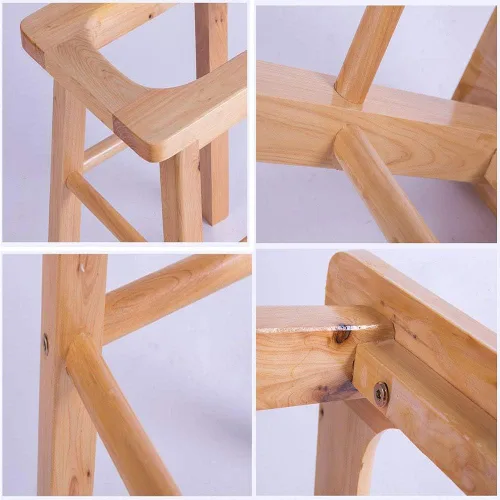 Vista 6 de Asiento de vapor Yoni de madera, trono para vapor V, asiento de vapor V, con cuatro patas silla de vapor Yoni asiento para mujer v vapor H15.7