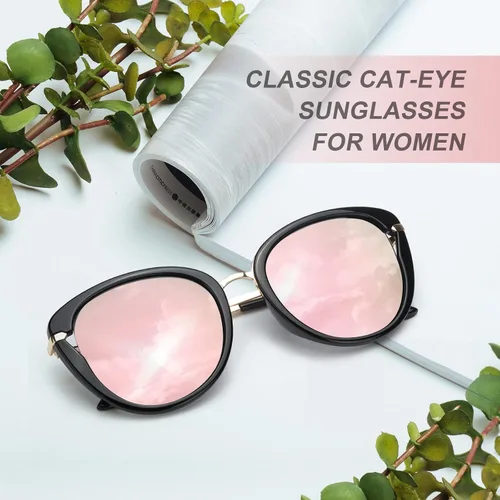 Vista 3 de SIPHEW Gafas de sol polarizadas para mujer, marco cuadrado clásico, protección UV400, XXL