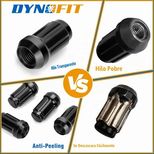 Vista 3 de Dynofit Tuercas de llanta de 1/2-20 para Explorer Wrangler, 20 piezas