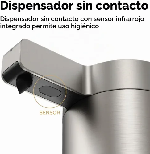 Vista 3 de mooas Dispensador automático de jabón líquido de acero inoxidable