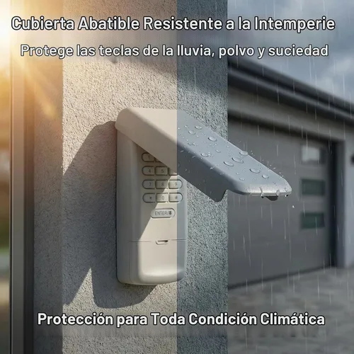 Vista 4 de Control remoto universal para abrir puertas de garaje con teclado inalámbrico sin llave, compatible con Genie, LiftMaster, Chamberlain, Craftsman