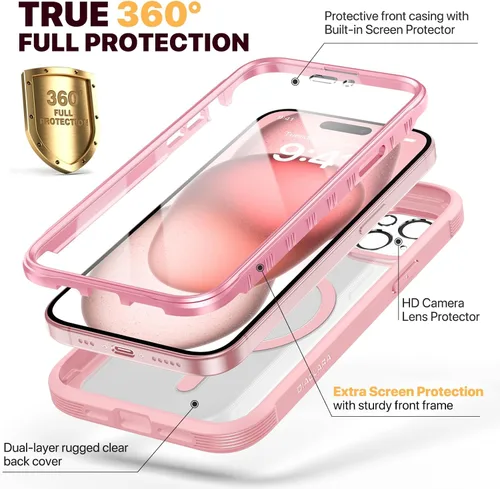 Vista 792 de DIACLARA - Funda transparente compatible con iPhone XR 6.1 pulgadas 2018