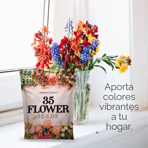 Vista 7 de Gardeners Basics, paquetes de semillas de flores para plantar 35 variedades individuales perennes, anuales, semillas de flores silvestres