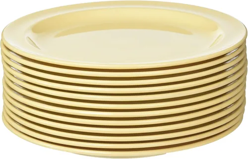 Vista 6 de Winco MMPR-6W - Plato redondo de melamina, 6.5 pulgadas, blanco (12 unidades), mediano